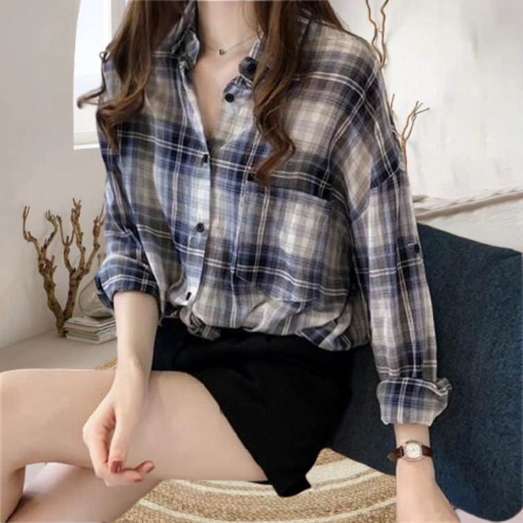 여성 루즈핏 남방 셔츠 A91364